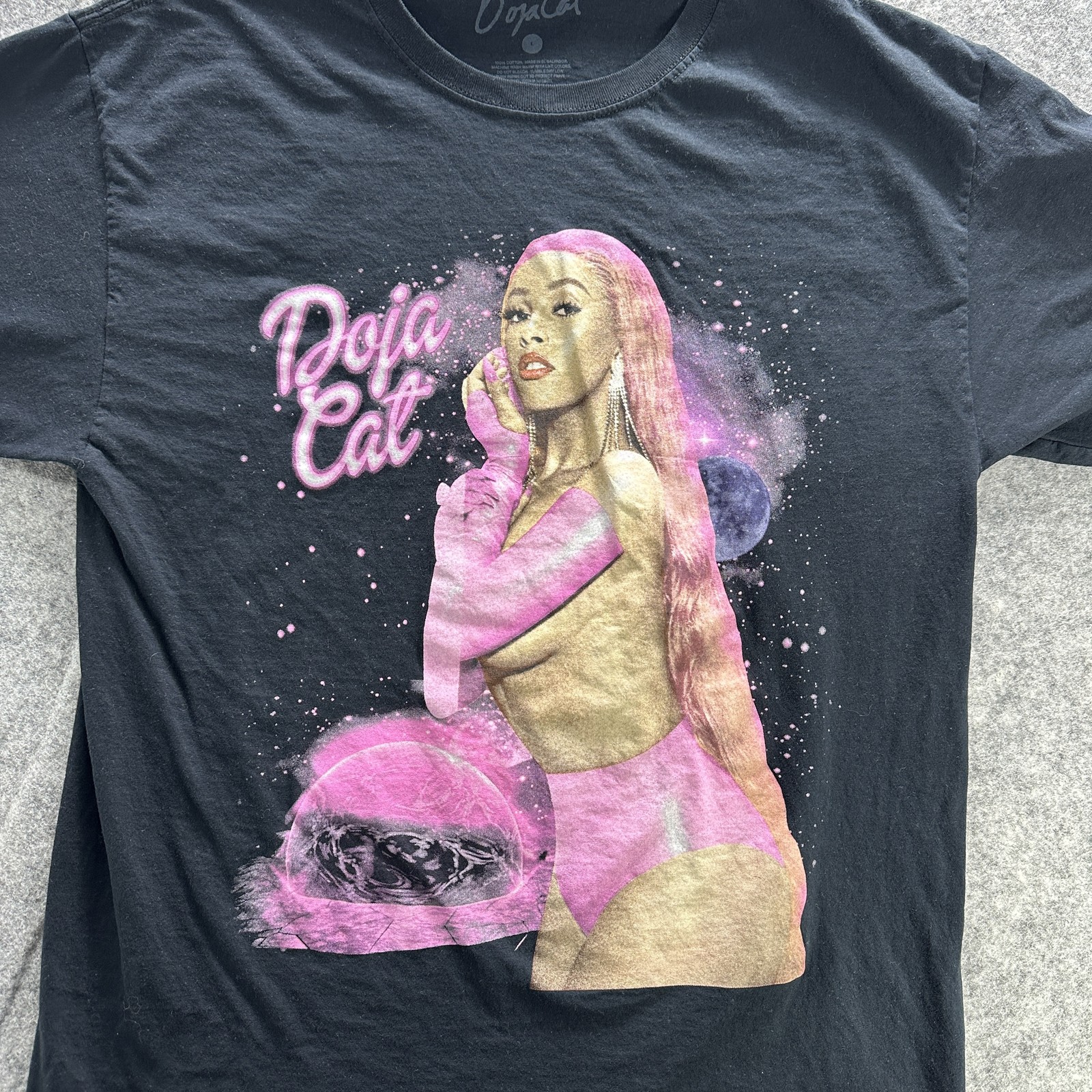 Doja Cat Shirt Mens Extra Large Black Pink Graphic Concert Tour Music Tee