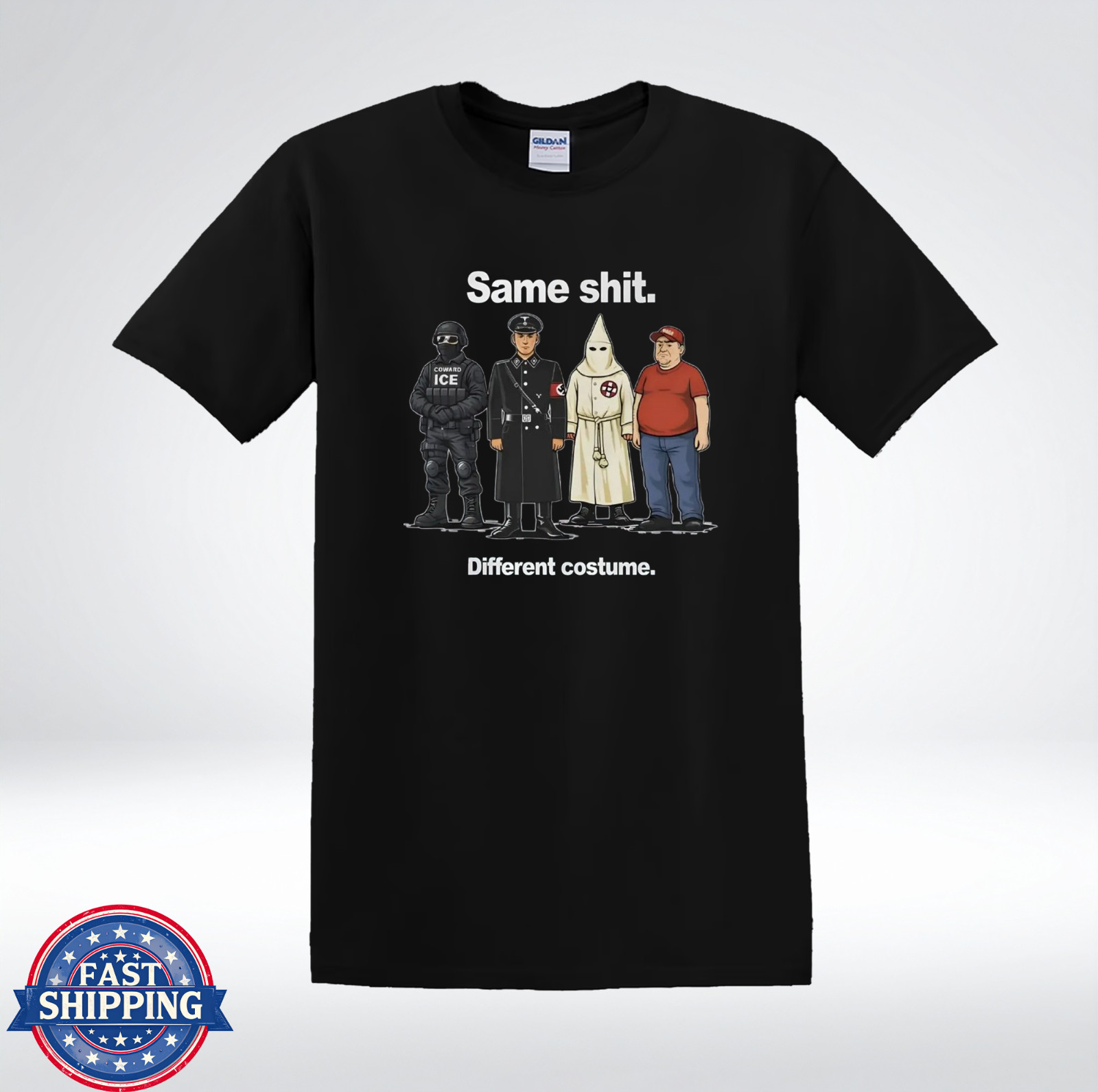 Same Sh*t Different Costume Political Satire Graphic T-Shirt
