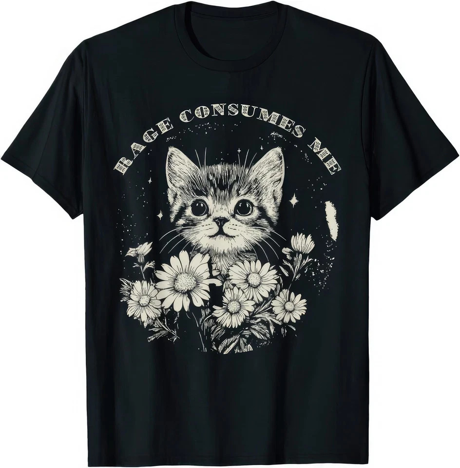Rage Consumes Me Funny Kitten Cat Lover Gift T Shirt