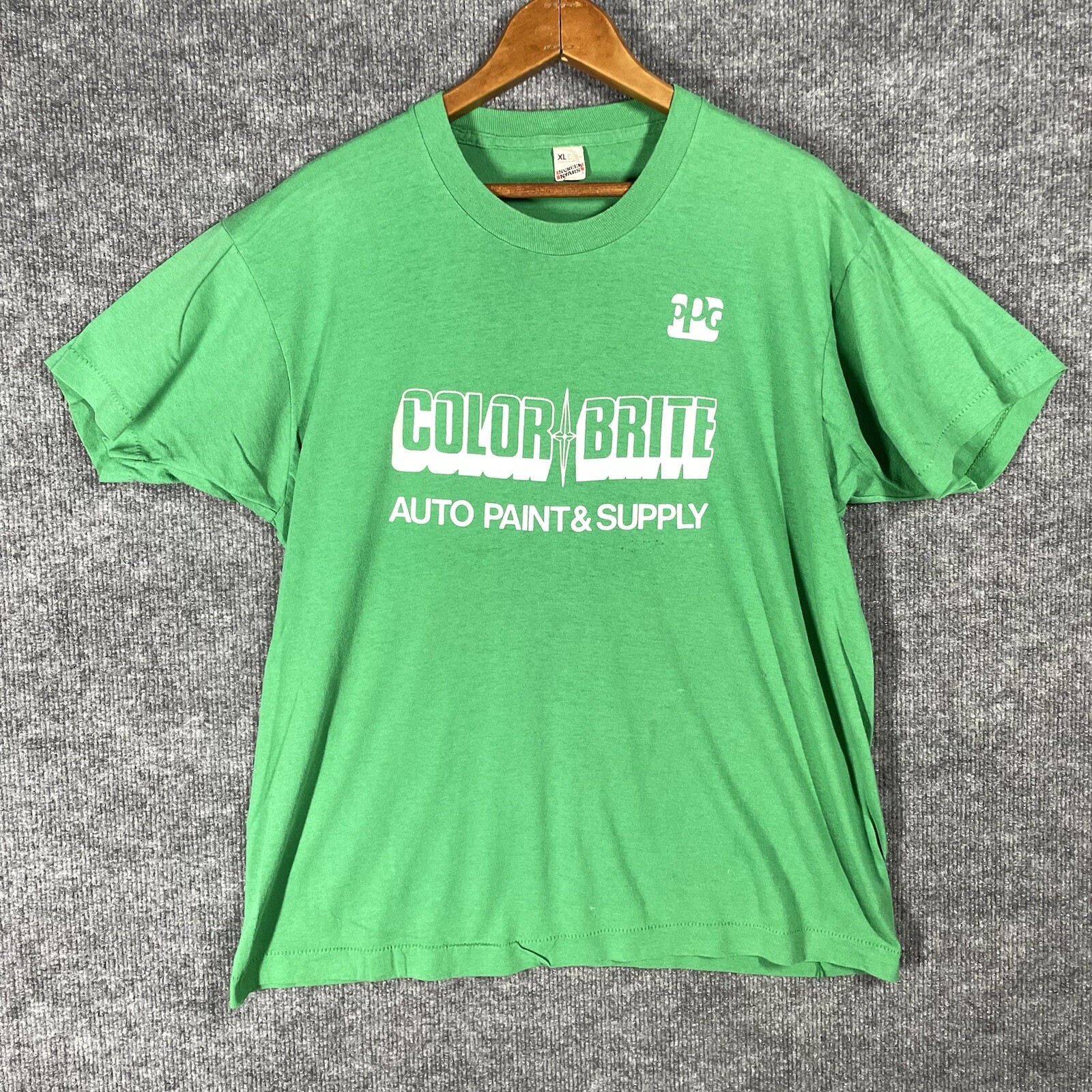 VINTAGE Color Brite Auto Parts Paint & Supply T Shirt Size XL 80s 90s PPG