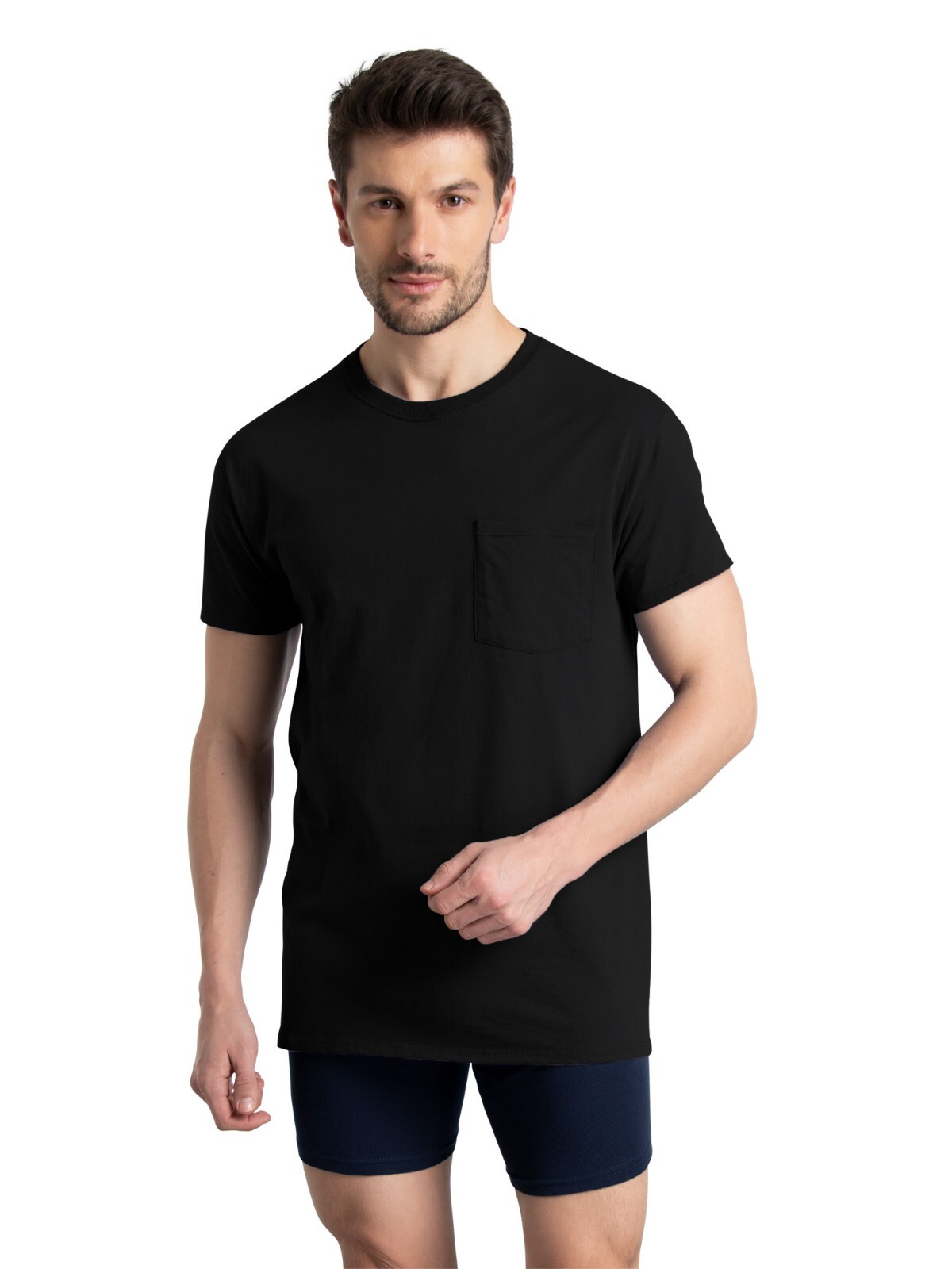 Fruit of the Loom 6-Pack Pocket Tee Men’s T-Shirt Soft and Breathable Assorted
