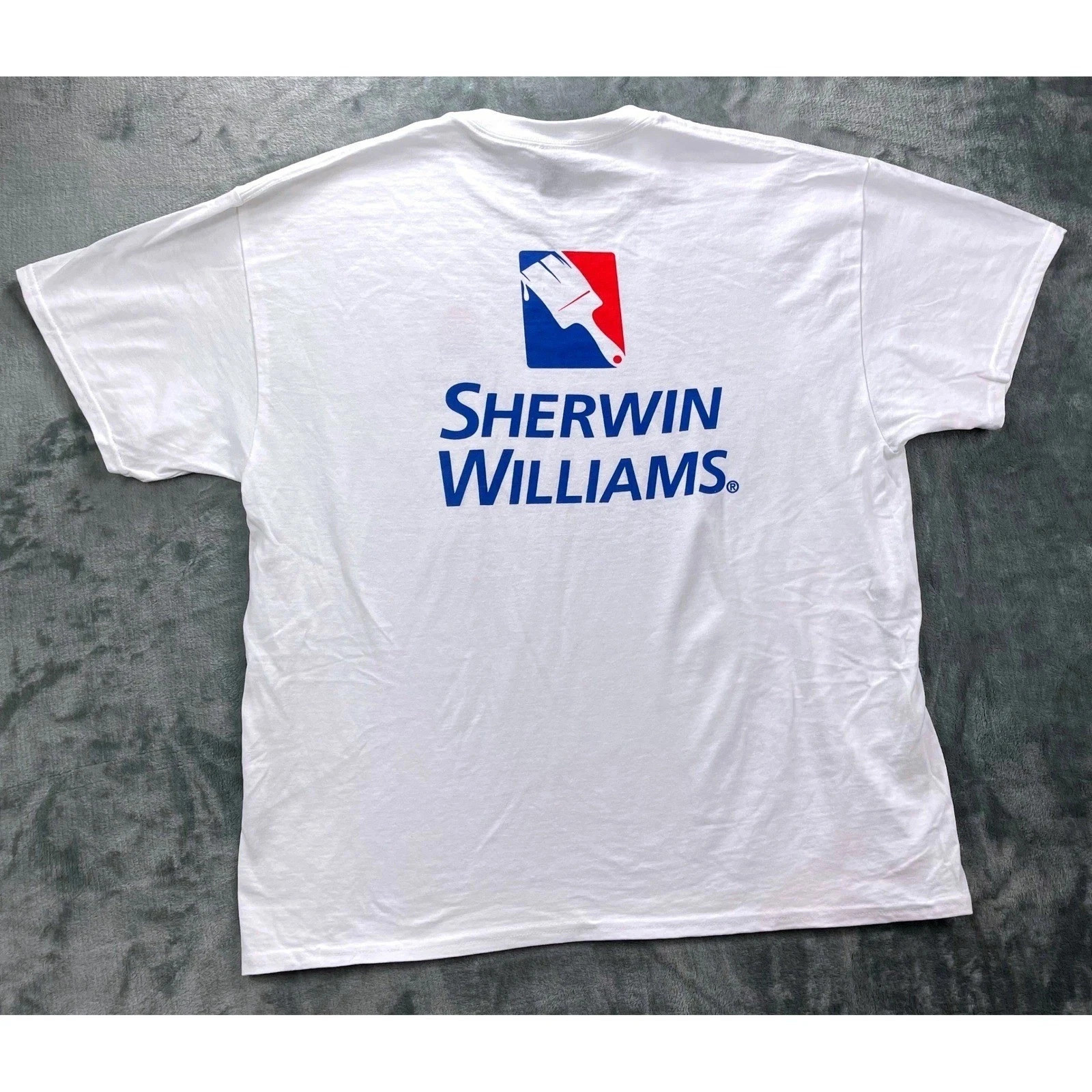 Sherwin Williams White Graphic T-Shirt Gildan DryBlend S-4XL