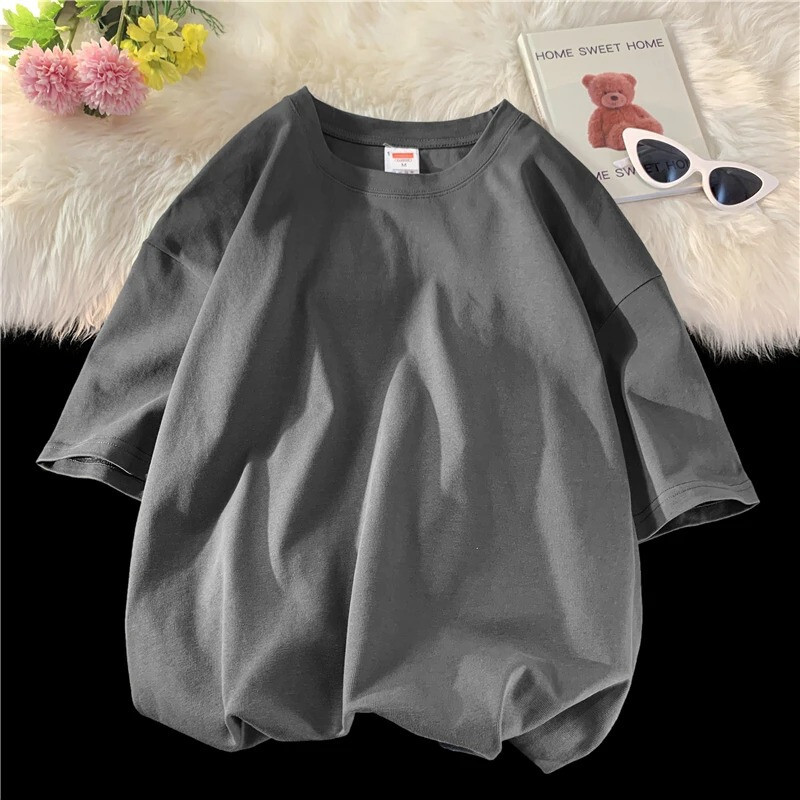 100% Cotton O-Neck Oversized Summer Short Sleeve Men’s T Shirt HipHop Streetwear