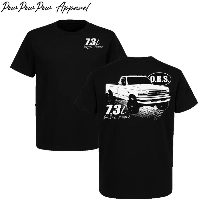 Ford 7.3L Diesel Power T-Shirt, OBS Truck Graphic Tee, Streetwear Apparel, Perfe