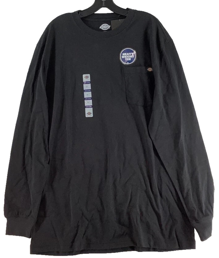 Dickies Long Sleeve Heavyweight Pocket Tee. Dickies Pocket T WL450, Black XLT
