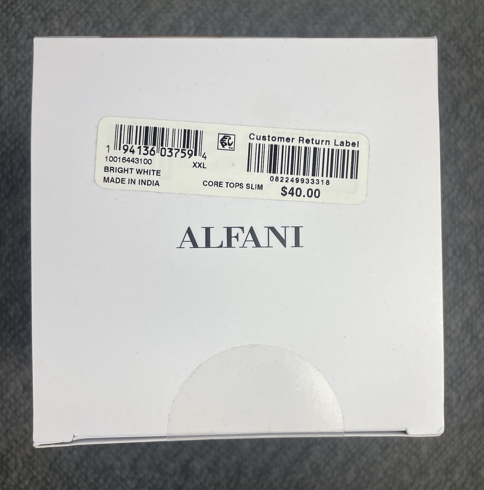 ALFANI Men’s XXL 4-Pack Slim-Fit Solid Cotton Undershirts 4 Total Shirts NWT