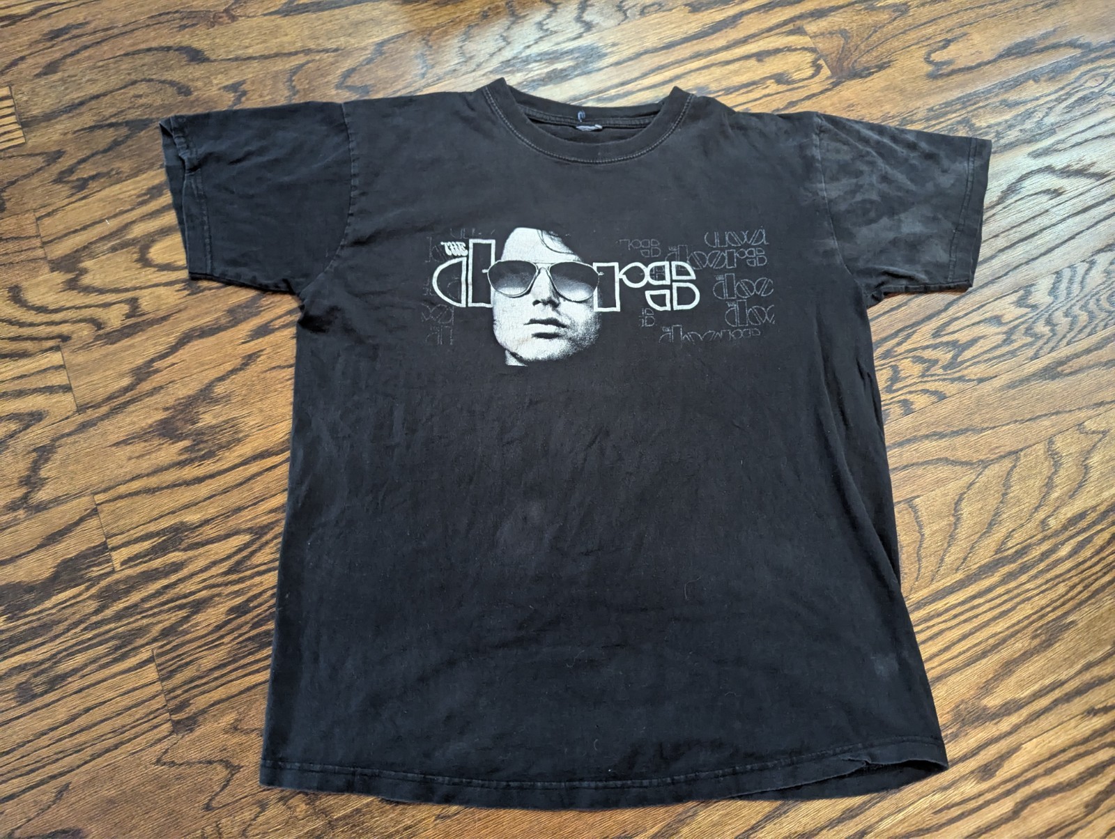 Vintage The Doors Jim Morrison Sunglasses SHIRT (XL) Rock Distresssed