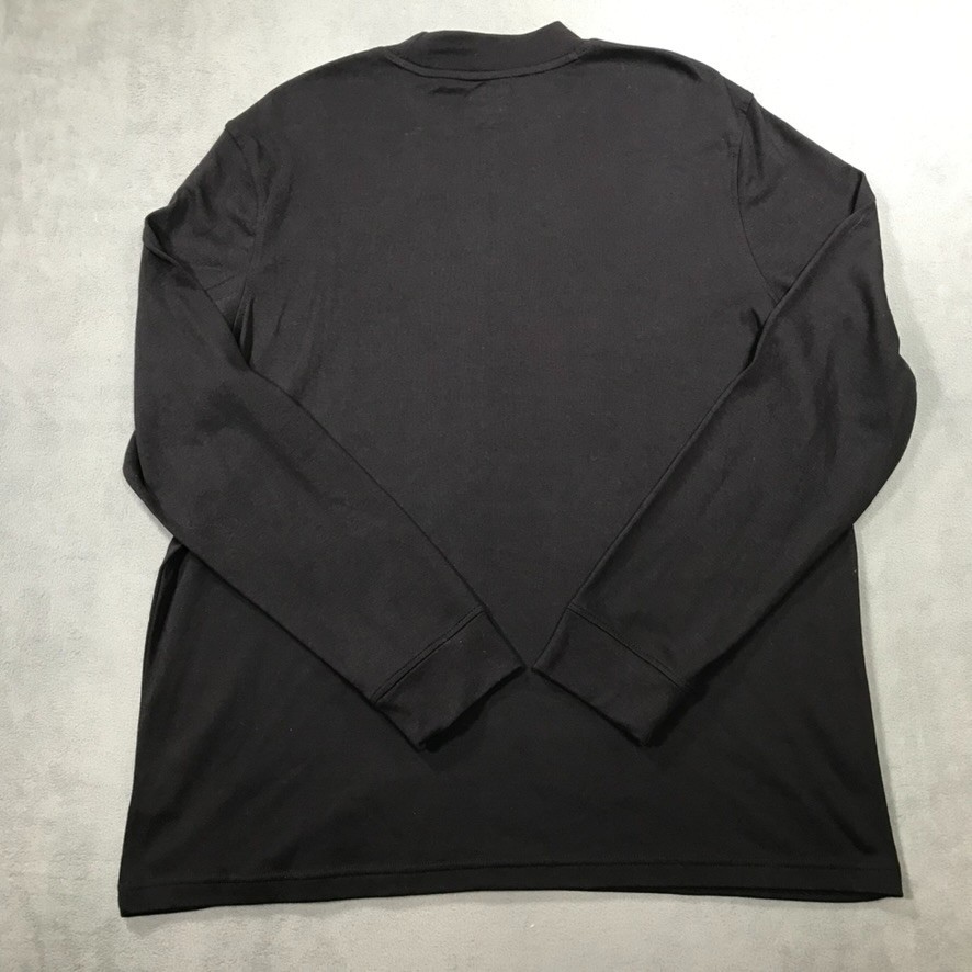 Croft & Barrow T Shirt Men’s XL Black The Easy Care Mock Neck Long Sleeve NEW