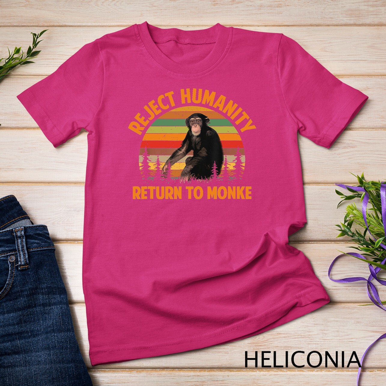 Funny Reject Humanity Return to Monke Meme Monkey Evolution Unisex T-shirt