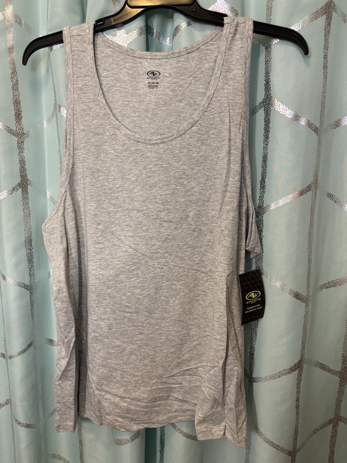 Men’s Gray Round Neck Tri Blend Tank Top Size XL (46-48) NWT