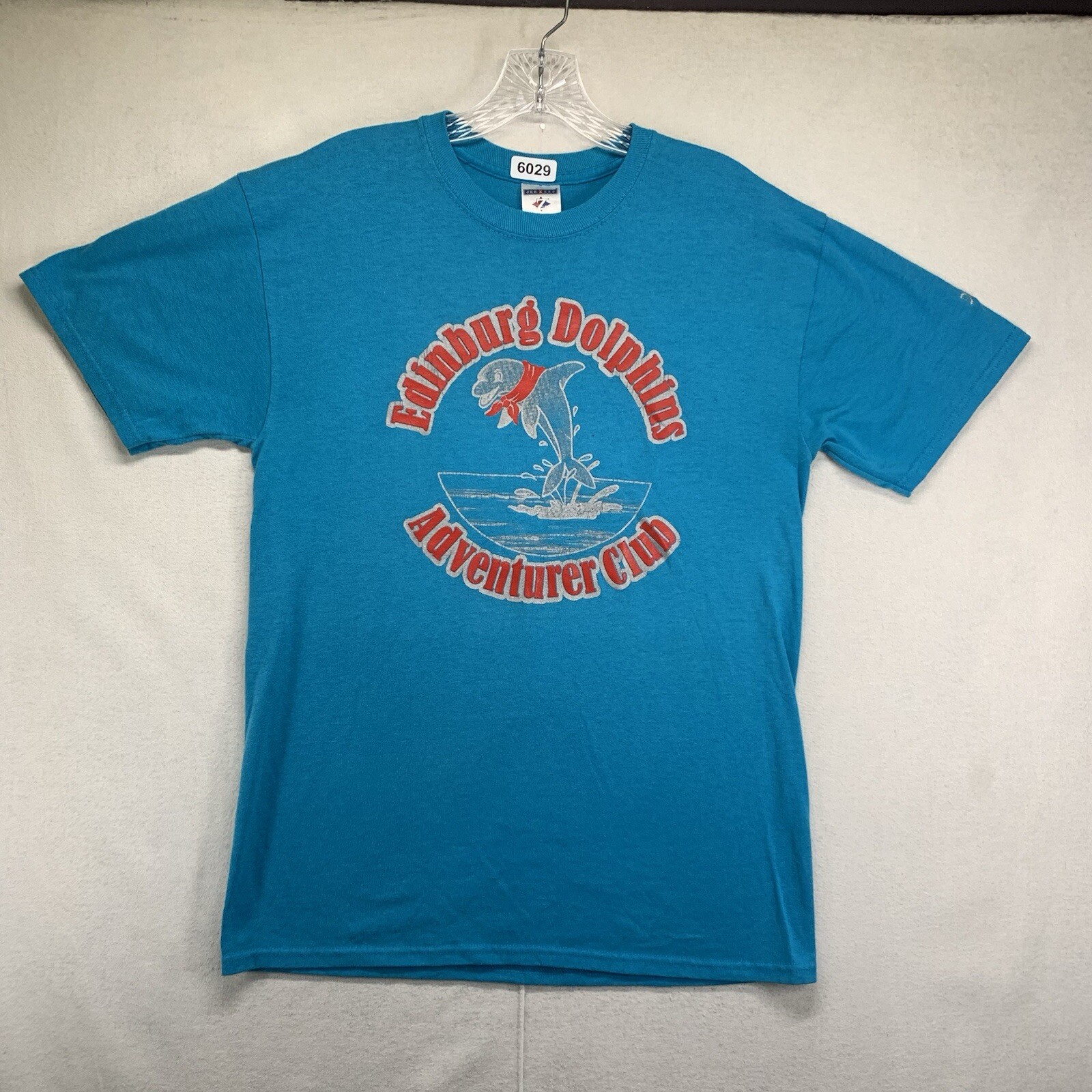 Vintage Blue T Shirt Mens Size Medium Edinburg Dolphins Adventurer Club Director