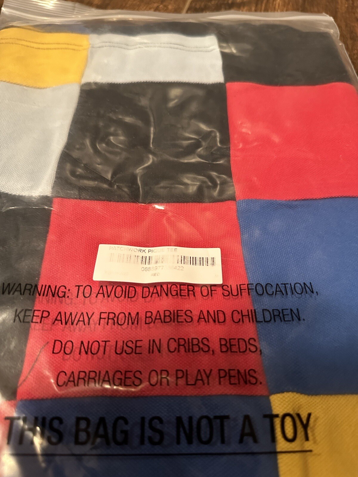 New Supreme T-shirt Medium Patchwork Pique FW18 Multicoloured Tee Polo Shirt