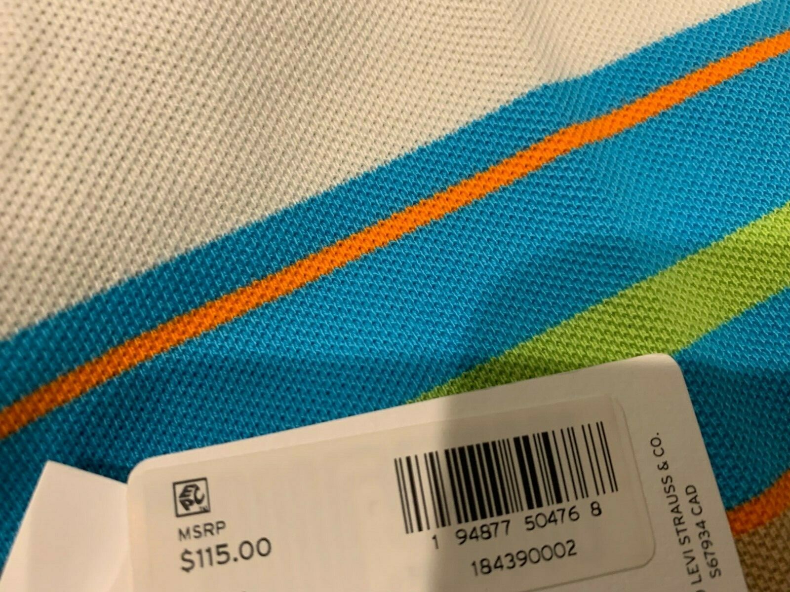 LEVI’S VINTAGE CLOTHING LVC 80’S WIDE T- SHIRT STRIPED LARGE NWT RT$115 B13