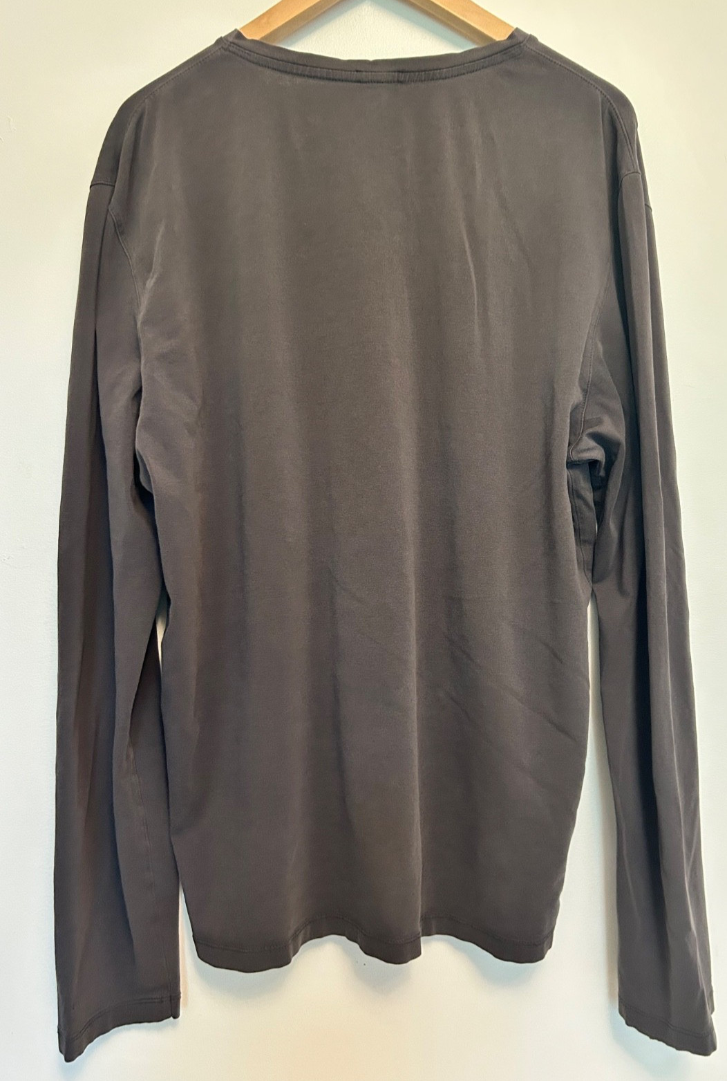 Patrick Assaraf Mens XXL Henley Shirt Vintage Sage Khaki Grey Pima Cotton
