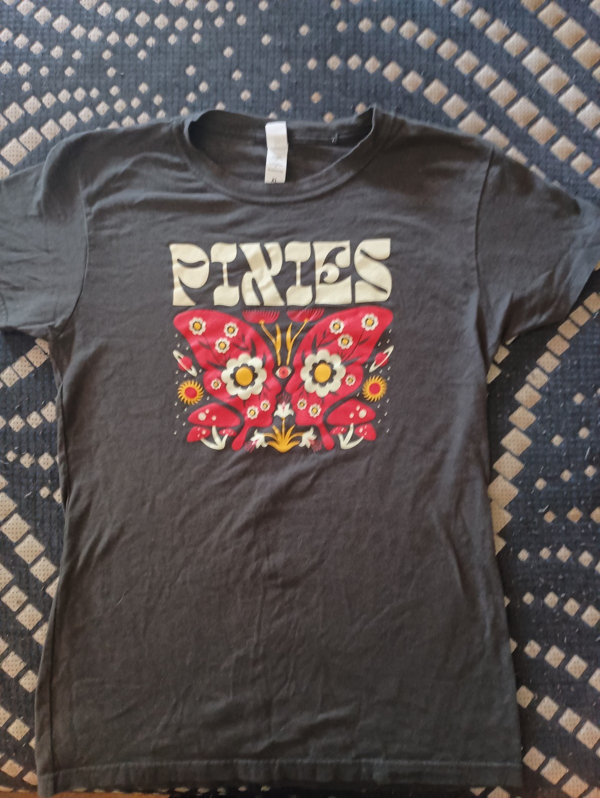 Vintage Rare Pixies Punk Band Tour Shirt Size large butterfly evil eye