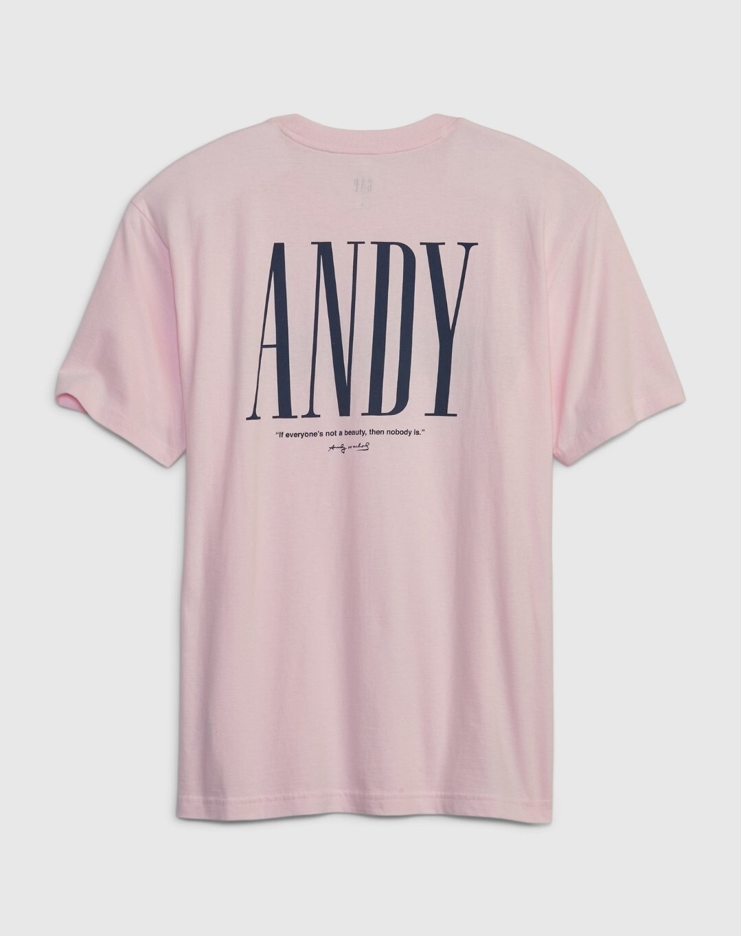 New Andy Warhol Pop Art “If Everyone is not a Beauty”Quote Mens Medium Pink Tee