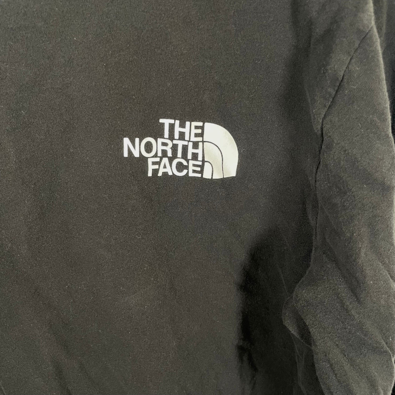The North Face Long Sleeve T Shirt Mens Medium Crewneck Black Box Graphic Logo