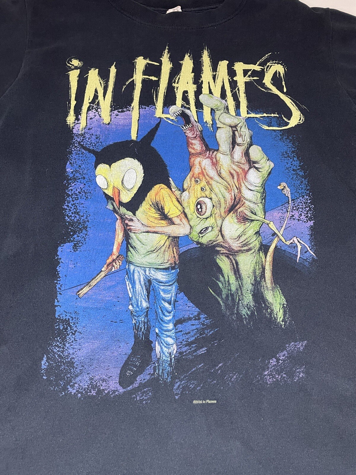 Y2K In Flames T Shirt S Heavy Metal Rock Band 2008 Alex Pardee Graphic Swedish