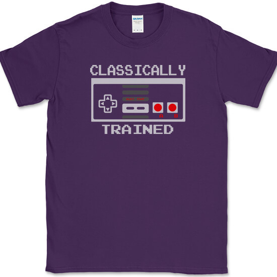 CLASSICALLY TRAINED T-Shirt Funny Video Gaming Gamer Graphic Tee