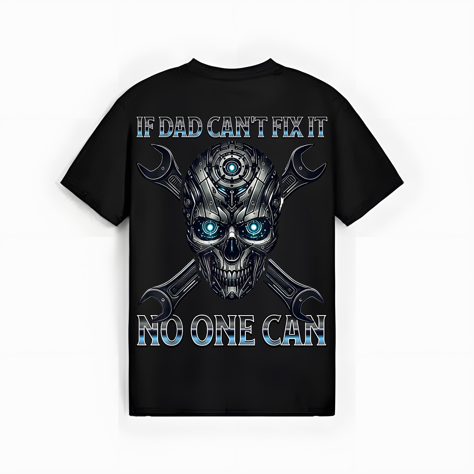 If Dad Cant Fix It Auto Mechanic Skull Car Guys Garage Tools T-Shirt