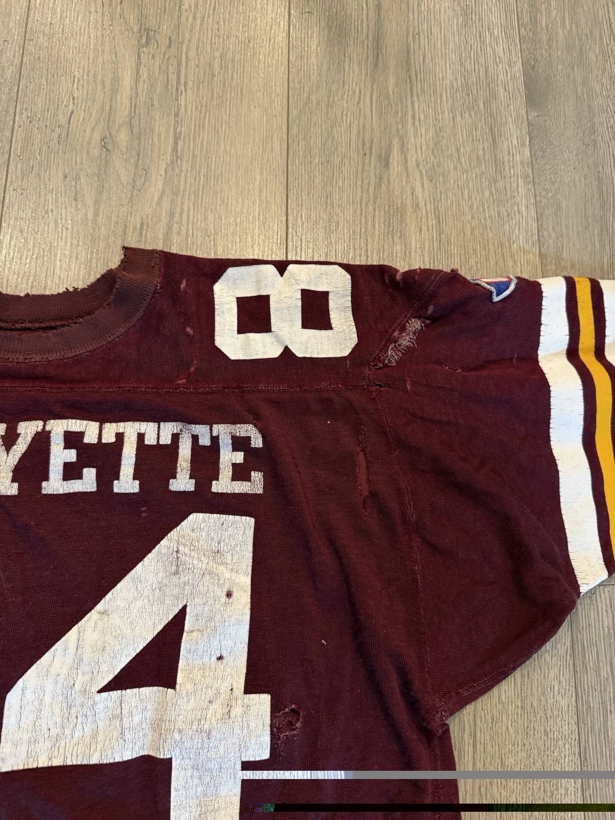 Vintage 1960s Champion Products Football Jersey Maroon 84 Mesh Size 44