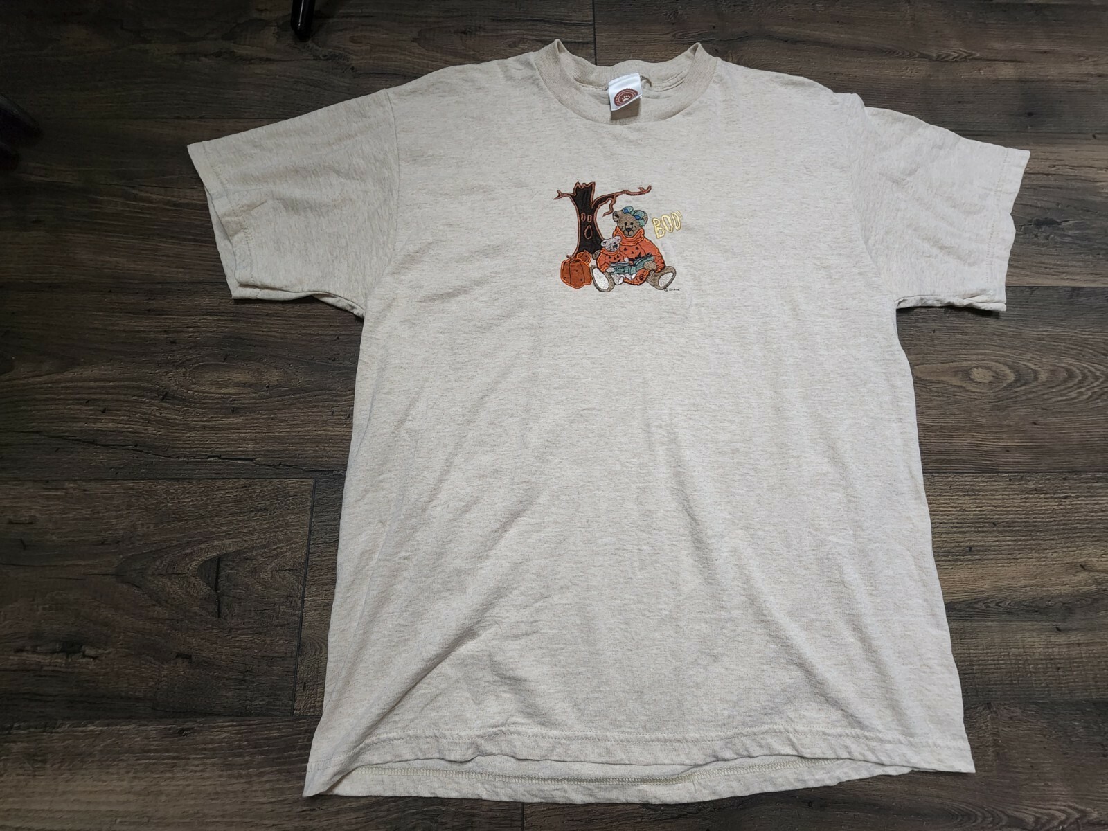 Vintage Mens L Boyds Bears T Shirt Halloween Jack O Lantern Embroidered