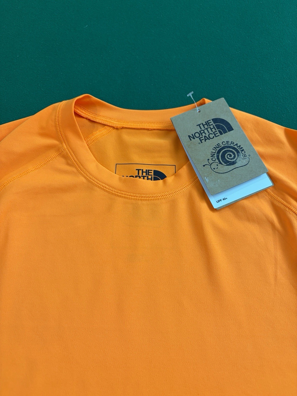 The North Face Online Ceramics Shirt Men Medium Orange LS Water Top Outdoors UPF