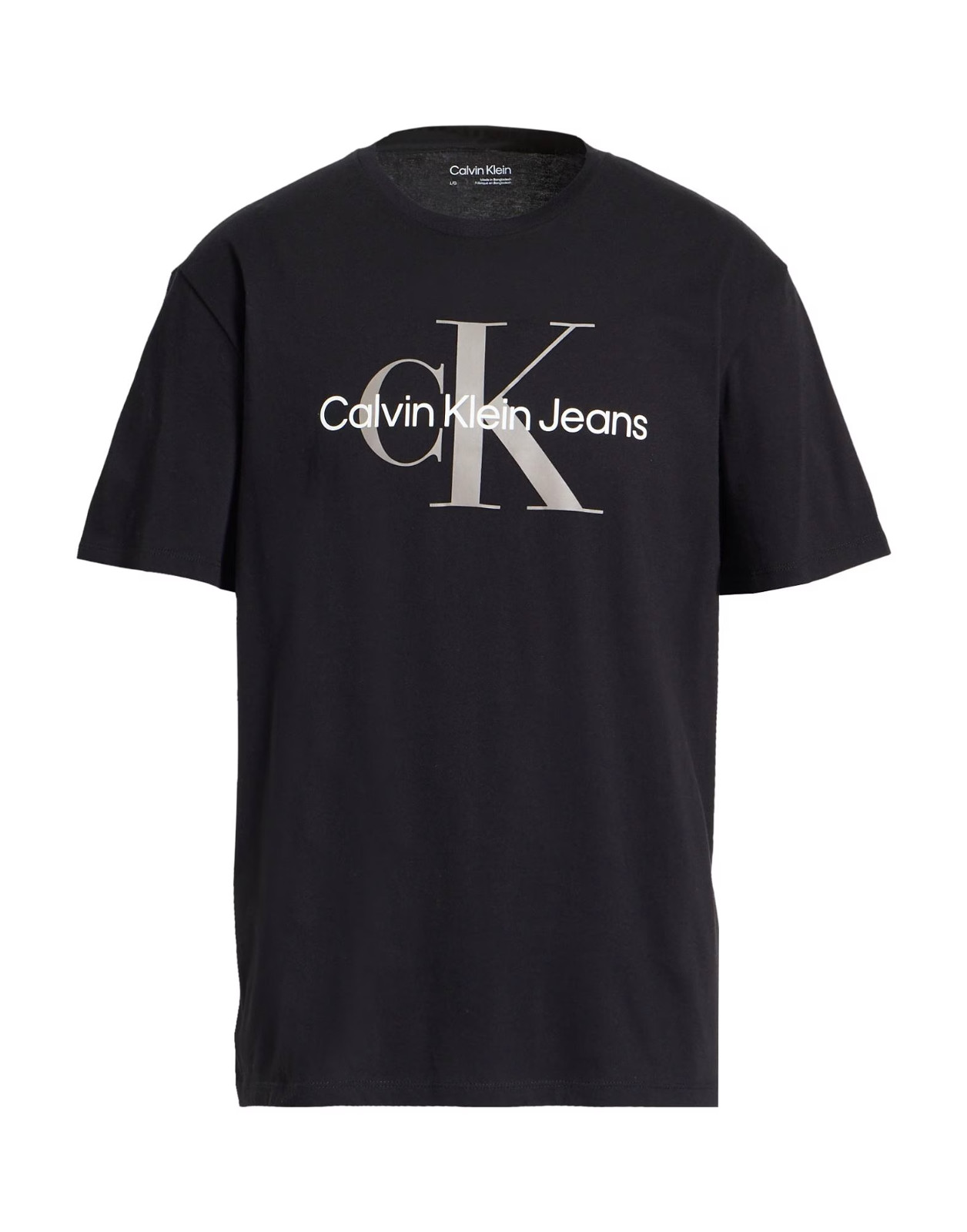 Calvin Klein Men’s Logo T-Shirt Black Crew Neck Short Sleeve 100% Cotton