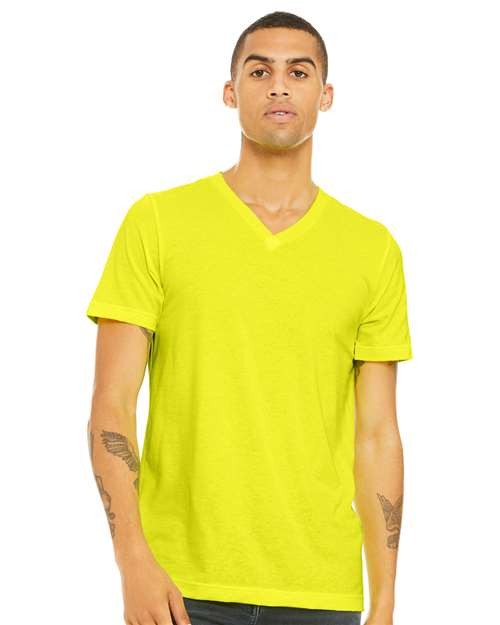 BELLA + CANVAS 3005CVC Unisex Heather CVC V-Neck Tee