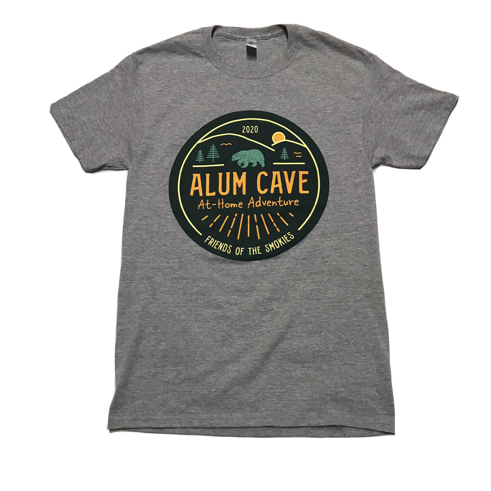 2020 Alum Cave At Home Adventure Friends of the Smokies GSMNP T-Shirt Mens Small