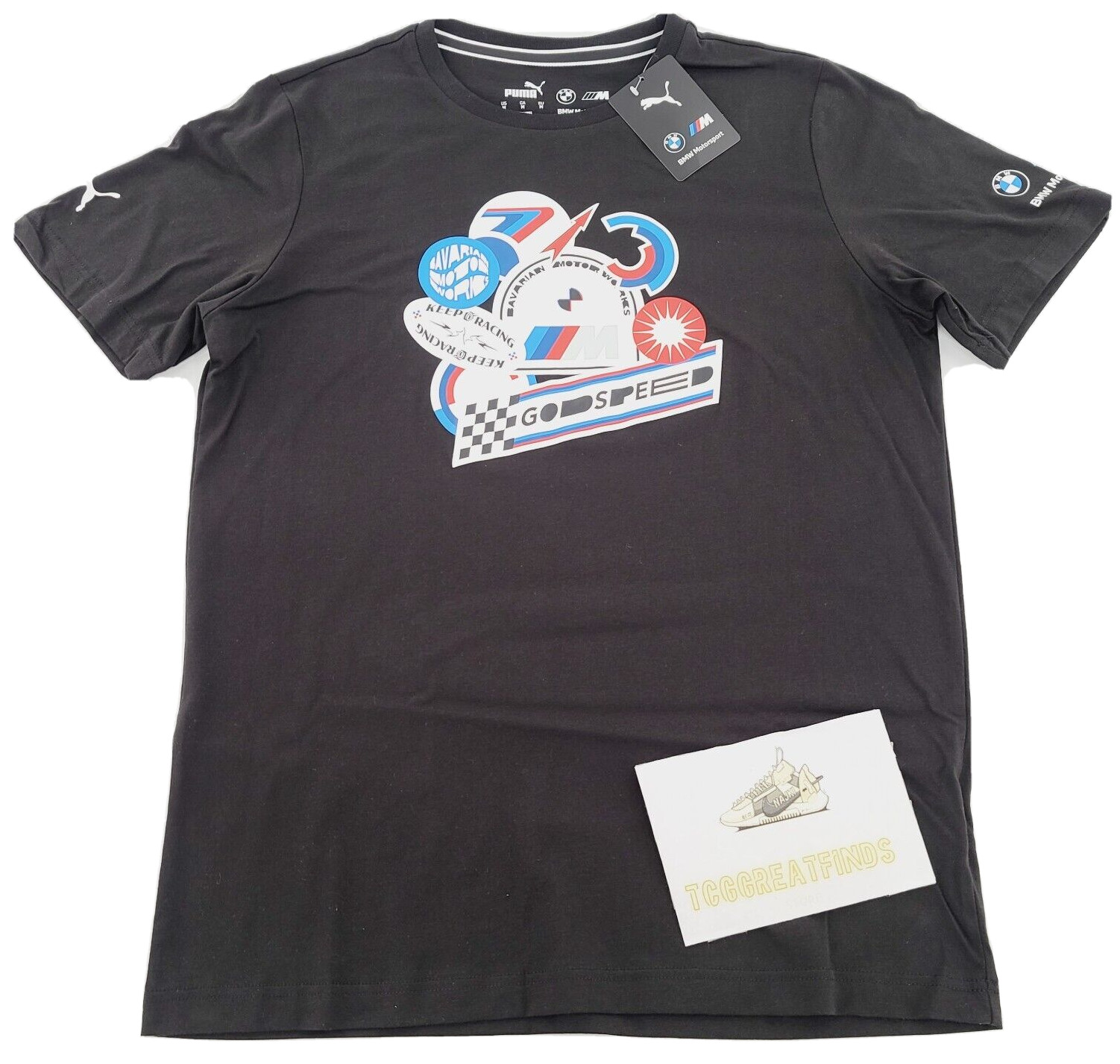 Puma BMW MMS Motorsport Statement Graphic Mens Tee X-LARGE XL Black NEW