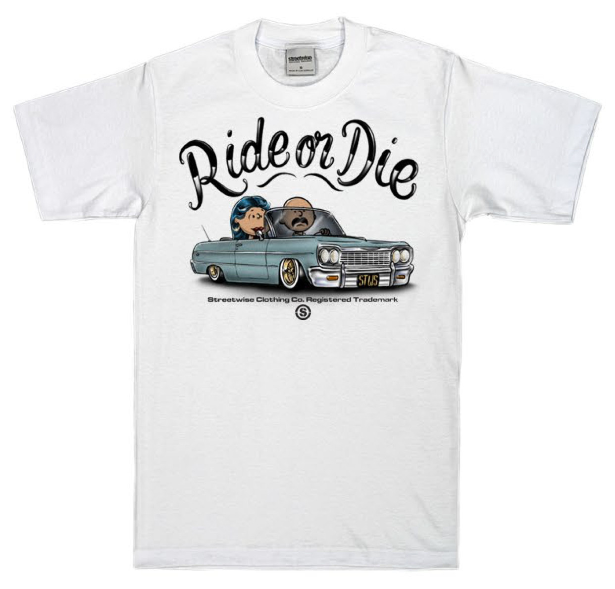 streetwise Ranfla Graphic T-Shirt Black & White M-5XL