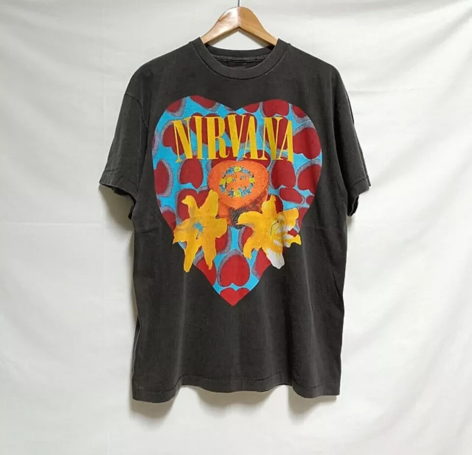 Nirvana Heart Shape Box T-Shirt Vintage Reprint One Side Front