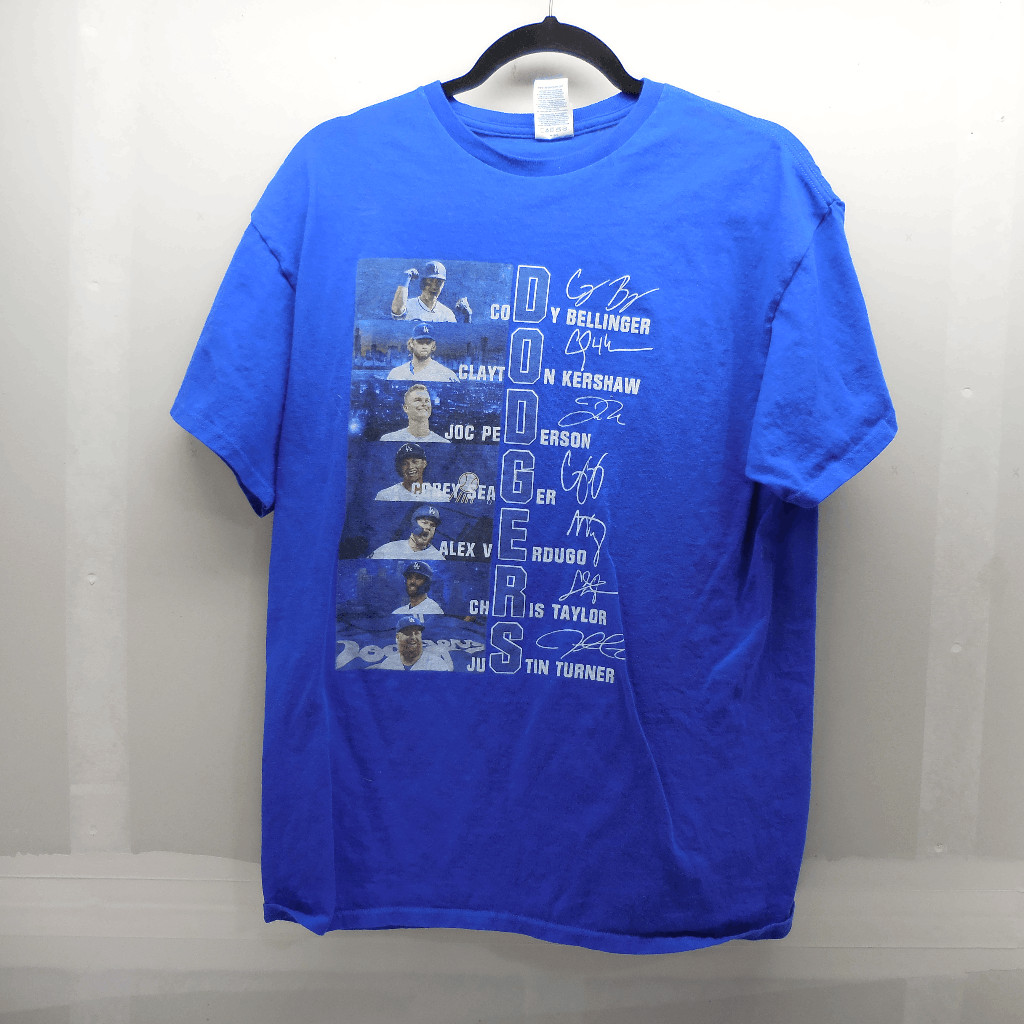 Los Angeles Dodgers Team Players Names And Signatures Shirt Mens Large Blue