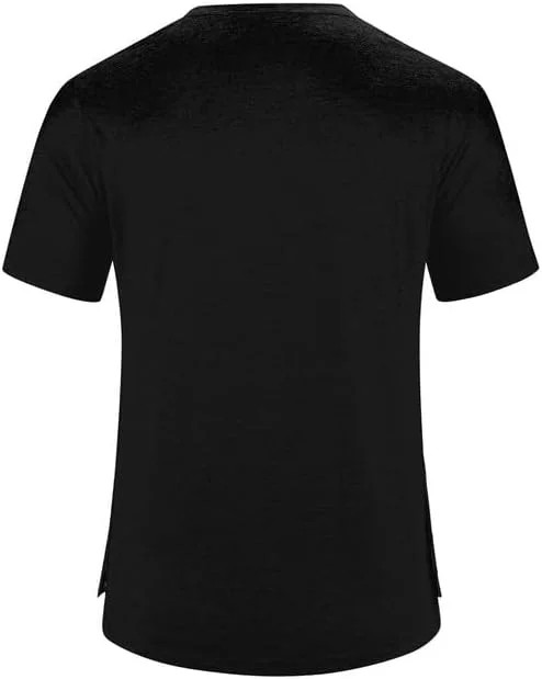 Post Shoulder Surgery Shirts for Men Full Snap Open Tear Away Short Sleeve T Shi