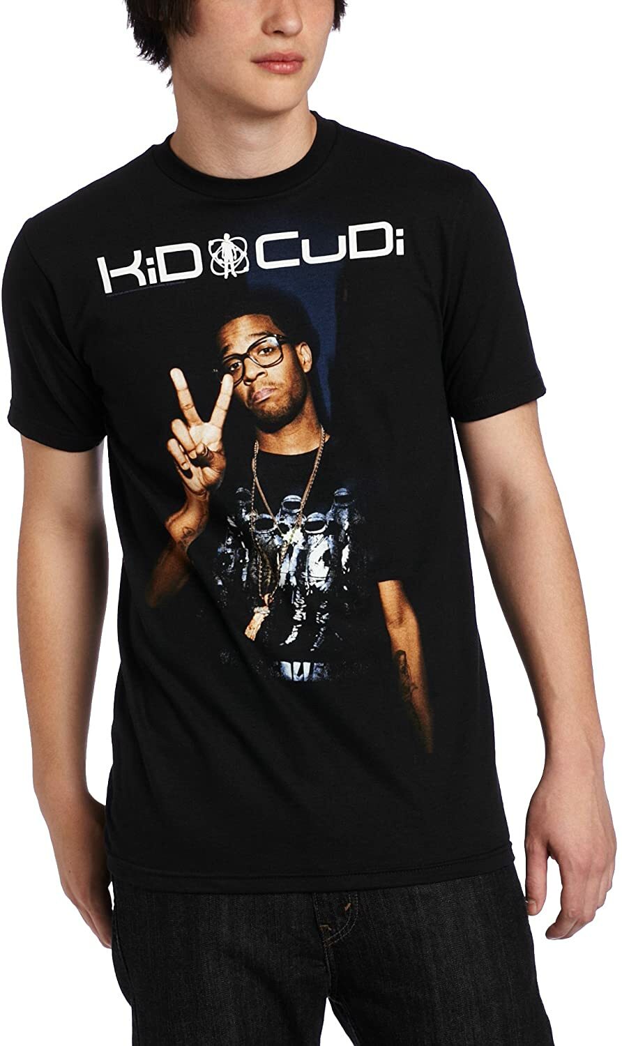 New: KID CUDI – Peace Sign Black Tshirt