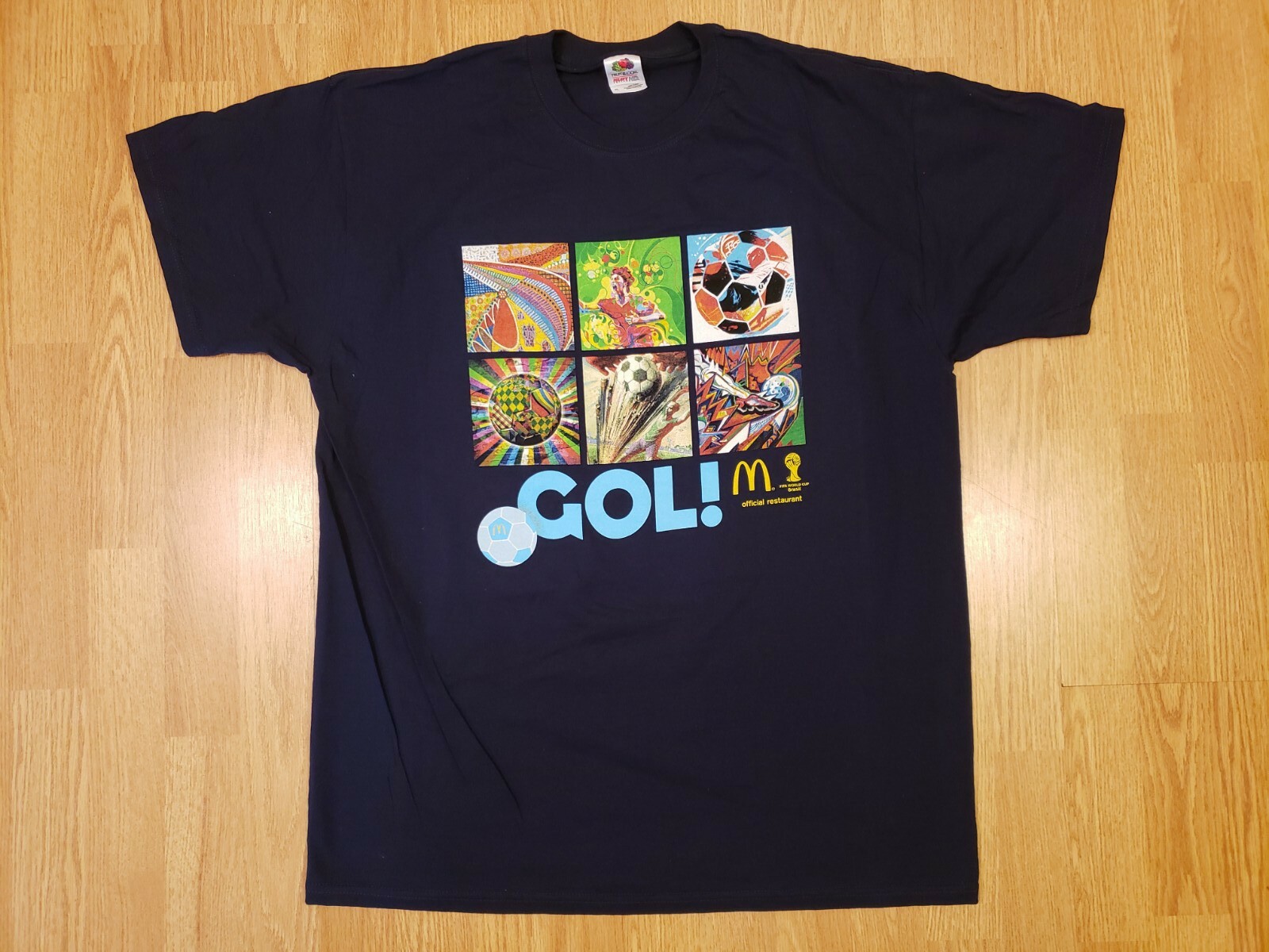 Vintage FIFA World Cup Soccer T Shirt 2014 Brazil World Cup McDonalds Sz XL NEW