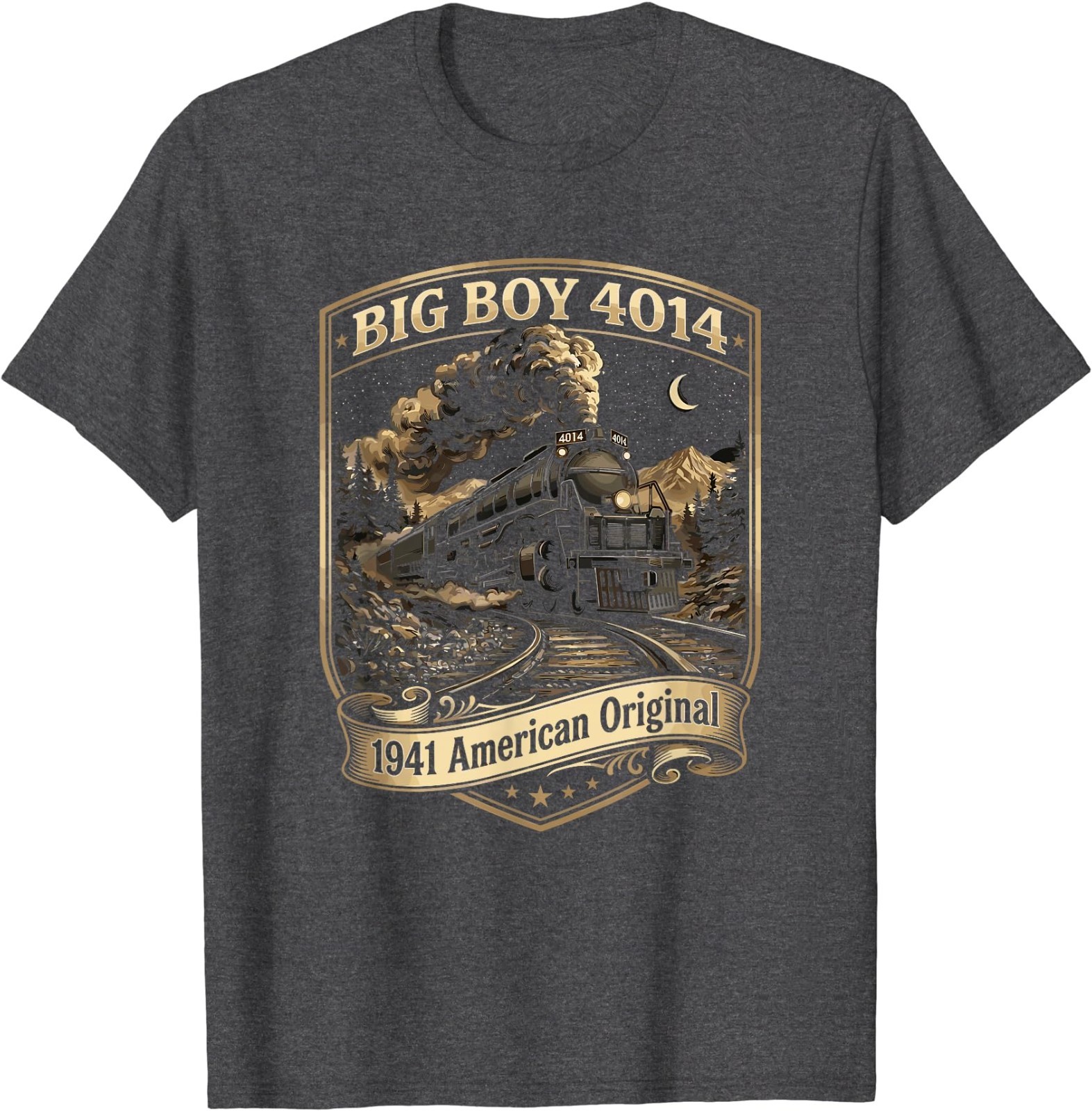 Big Boy 4014 Train Engineer Steam Train Conductor American T-Shirt