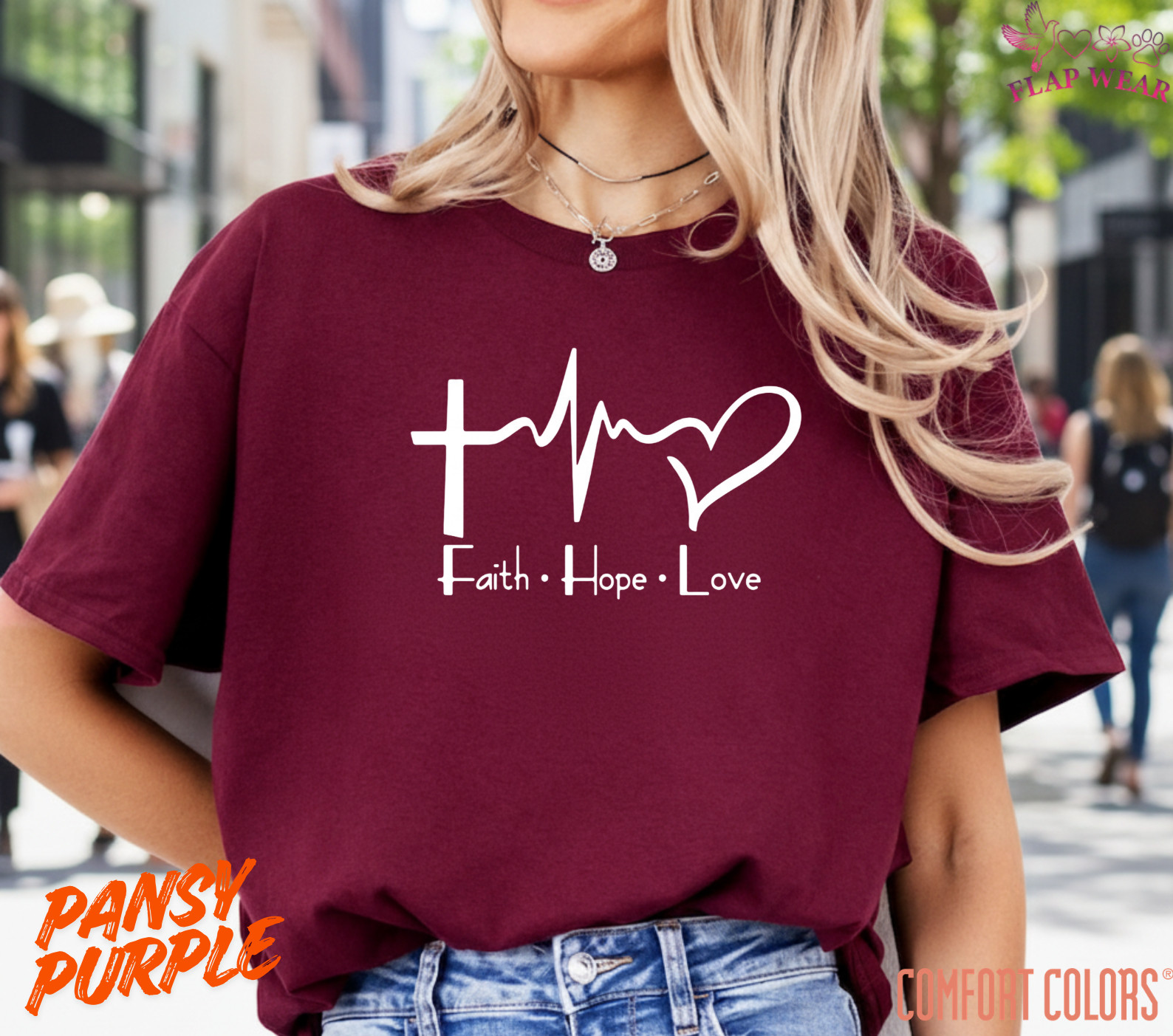 Unisex Faith Hope Love T-Shirt, Men T shirt,Women T shirt Gift Religion Top