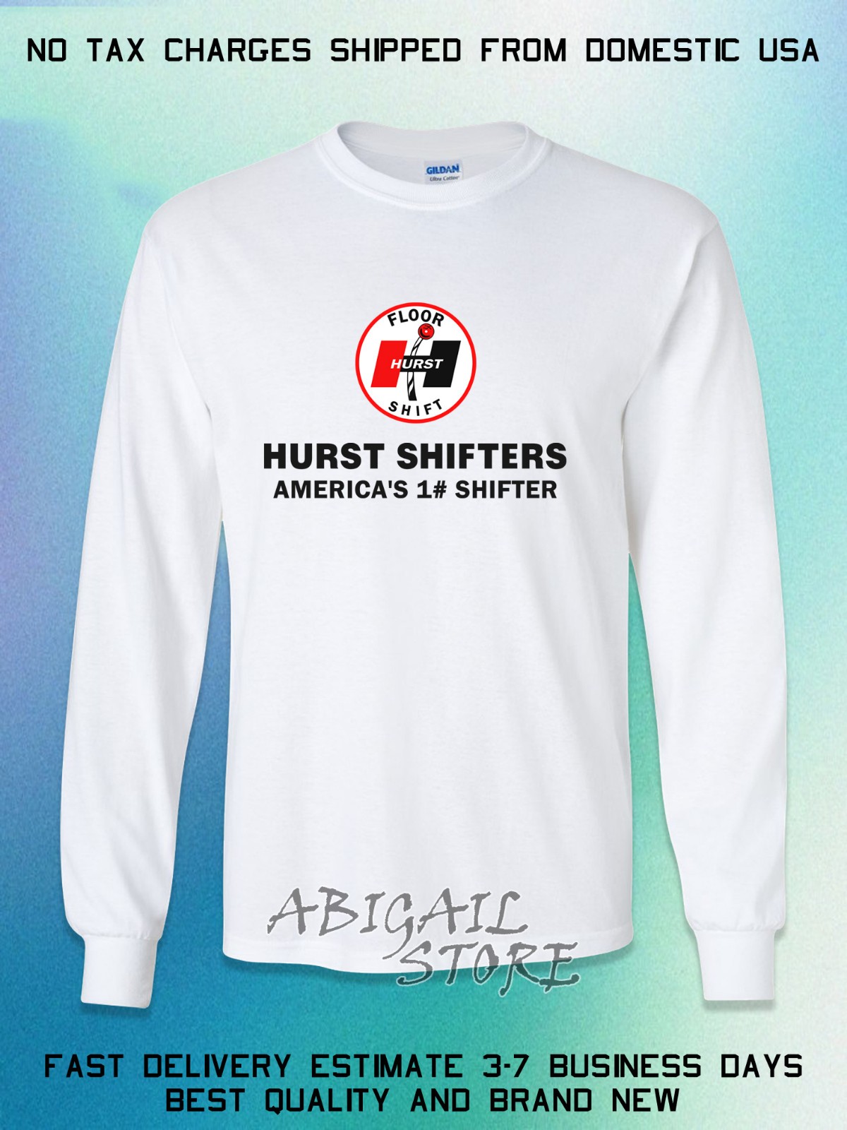 New Hurst America’s 1# Shifter Logo Men’s Long Slevee T-Shirt American T-Shirt