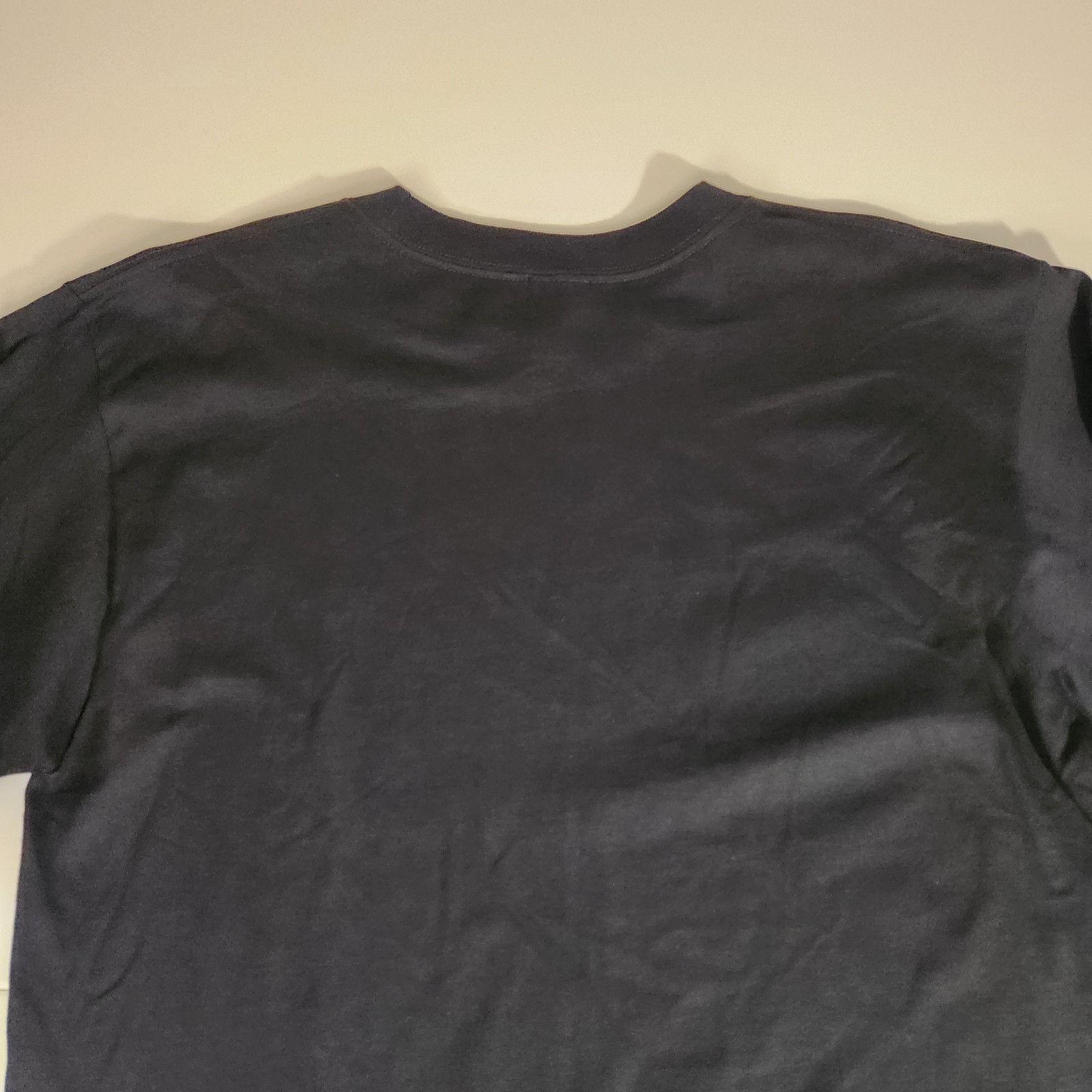 Anvil Men’s Large Heavyweight Black Long Sleeve T-Shirt Ribbed Cuffs / Crew Neck