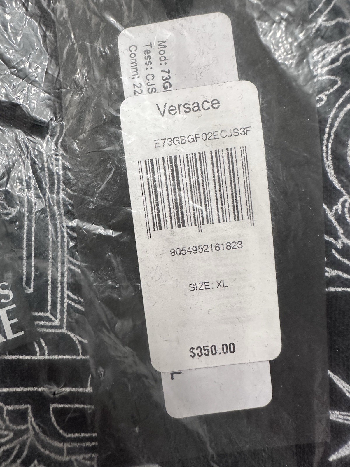 Versace Jeans Couture Black T-Shirt Size XL Men’s Authentic