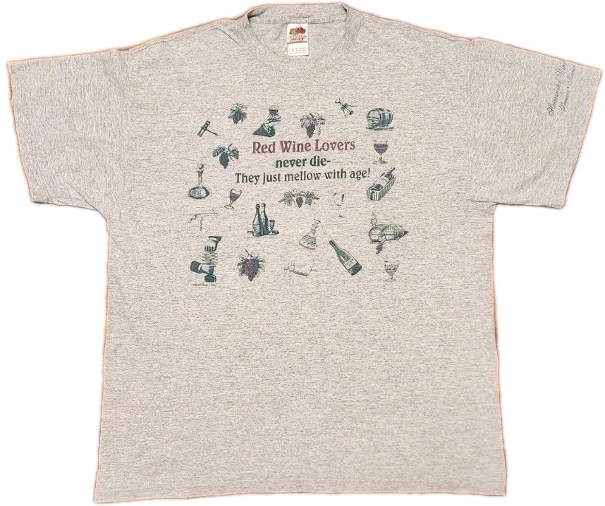 HERMANNHOF Winery T Shirt Men’s XL Red Wine Lovers Never Die Vintage Hermann, MO