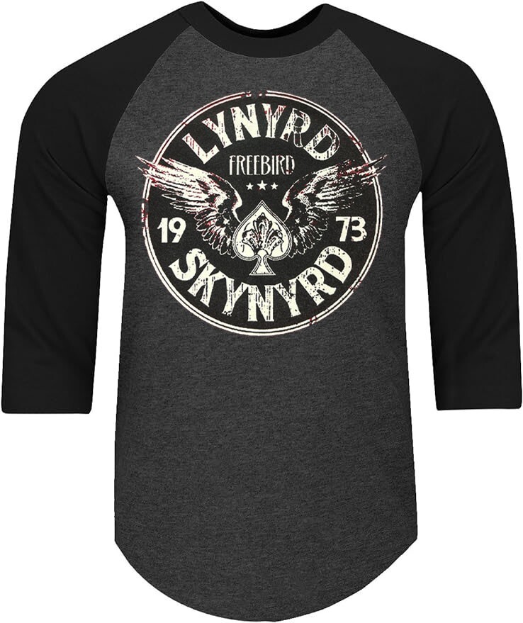 LYNYRD SKYNYRD CIRCLE PUNK ROCK SHIRT RAGLAN 3/4 SLEEVE (Multiple Variations)
