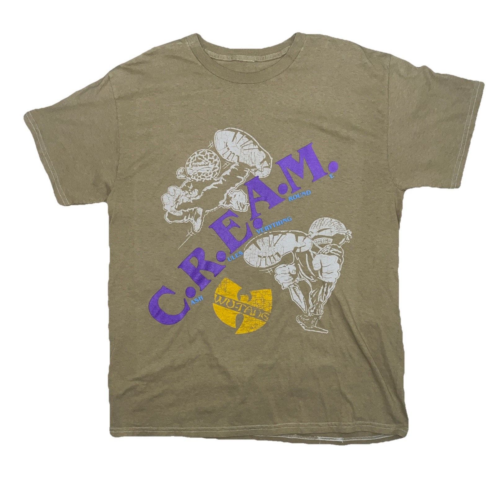 2025 Olive Green Purple WU-TANG CLAN C.R.E.A.M. TEE