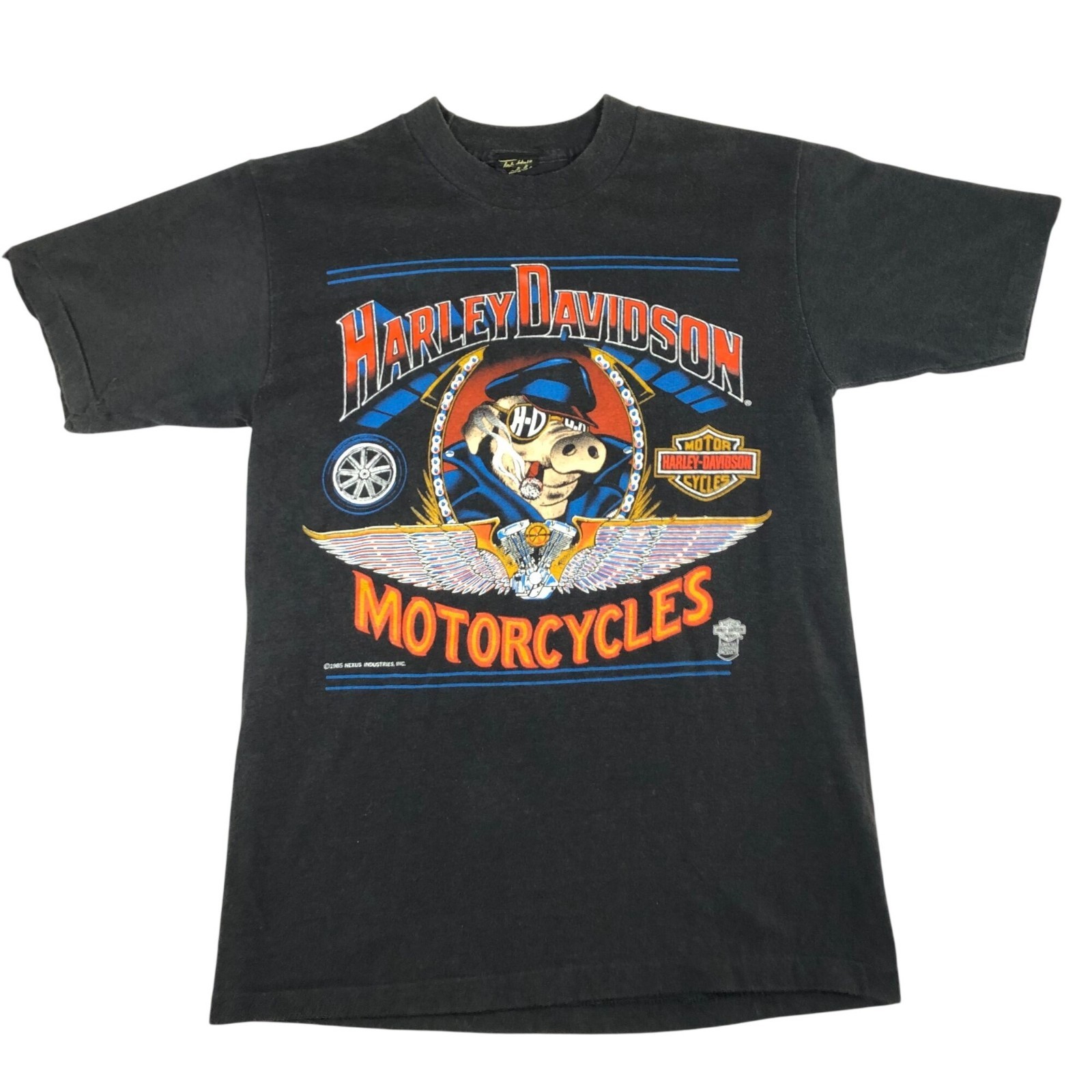 Harley-Davidson Mens Vintage Graphic T-Shirt Medium Single Stitch 1985 Nexus