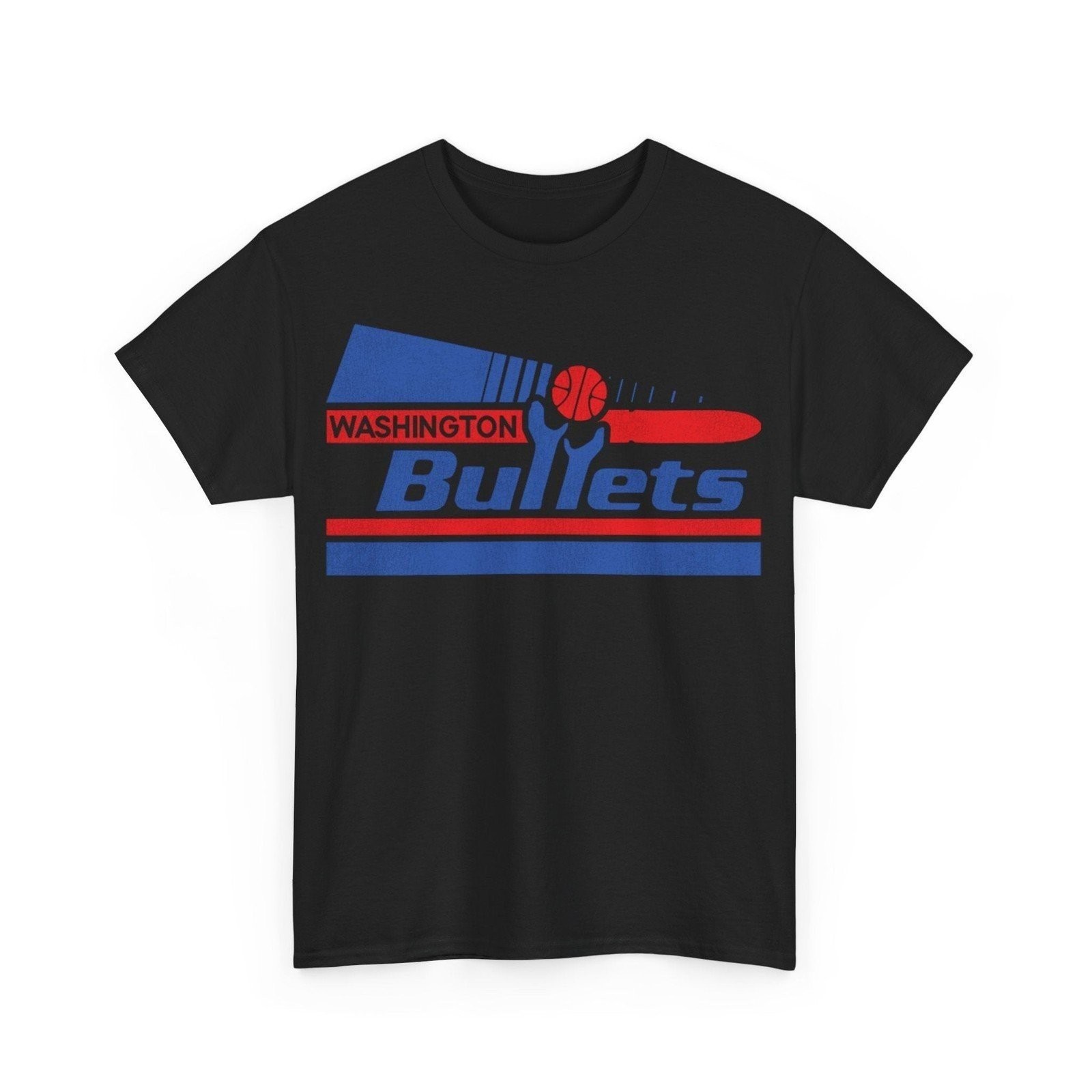 Washington Bullets Basketball Pennant Nostalgic Retro T-shirt