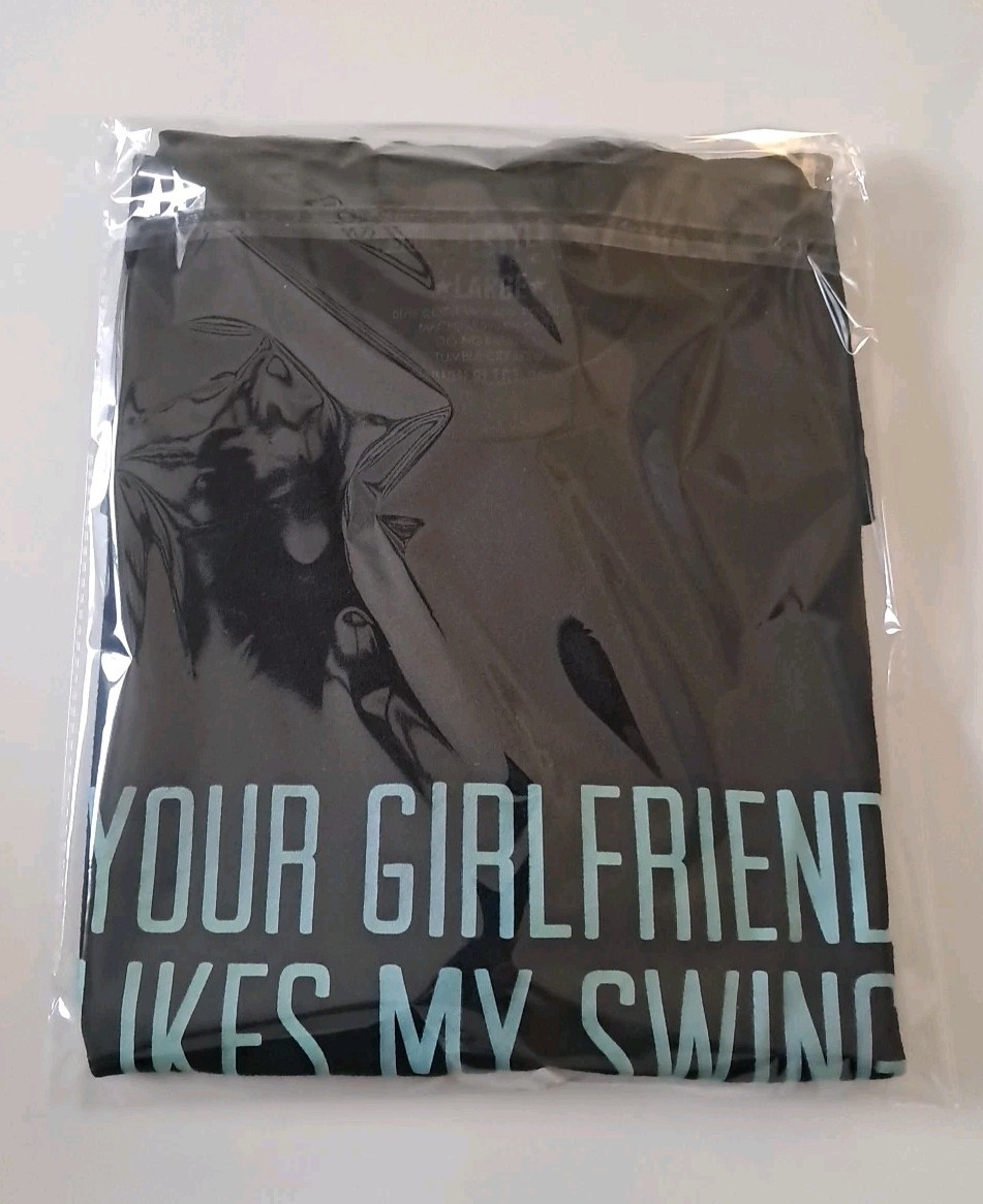 Baseball Lifestyle 101, Your Girlfriend Likes My Swing, Black, Mens Large