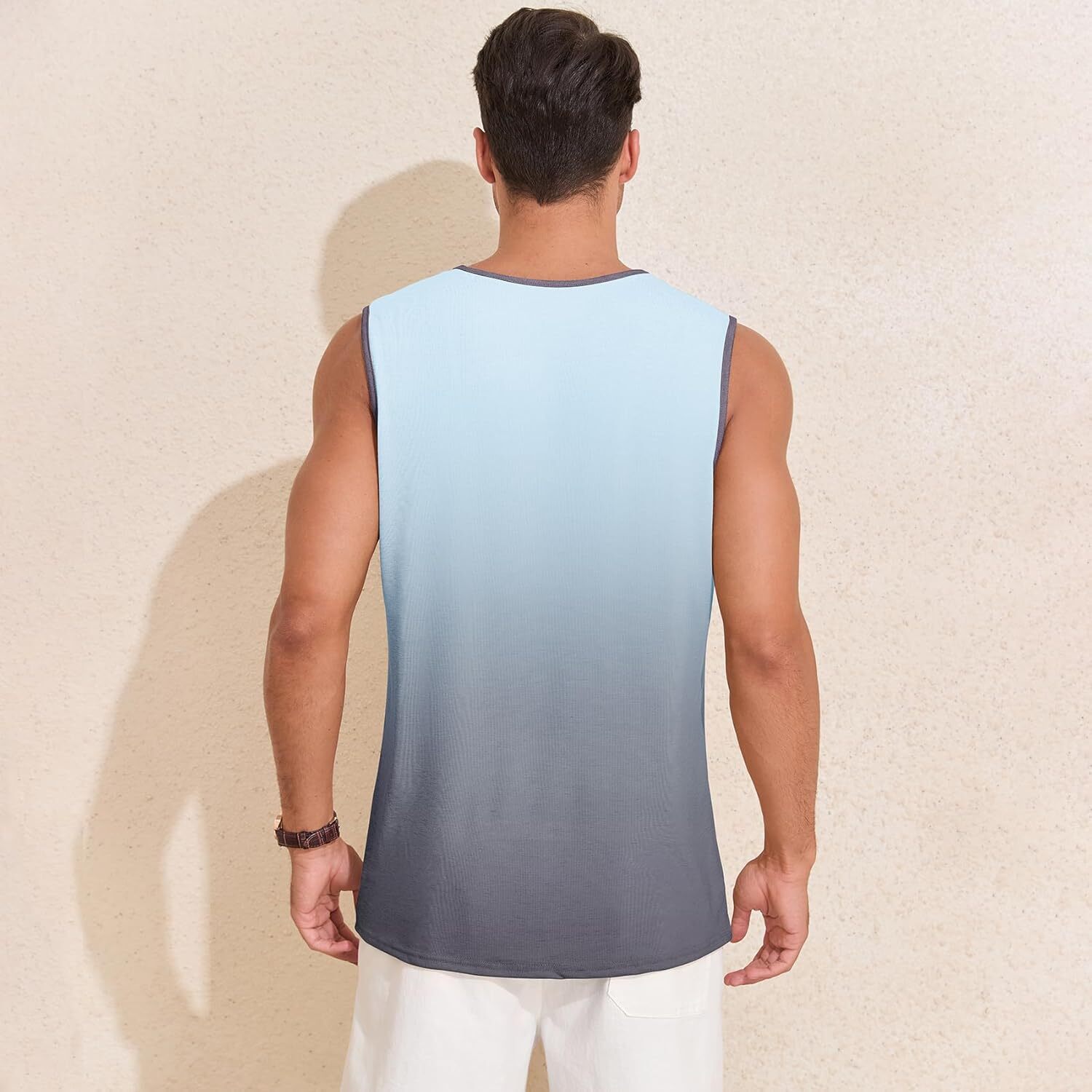 Mens Sleeveless Tank Top Summer Beach Graphic Muscle Tee Shirt Casual Hawaiian