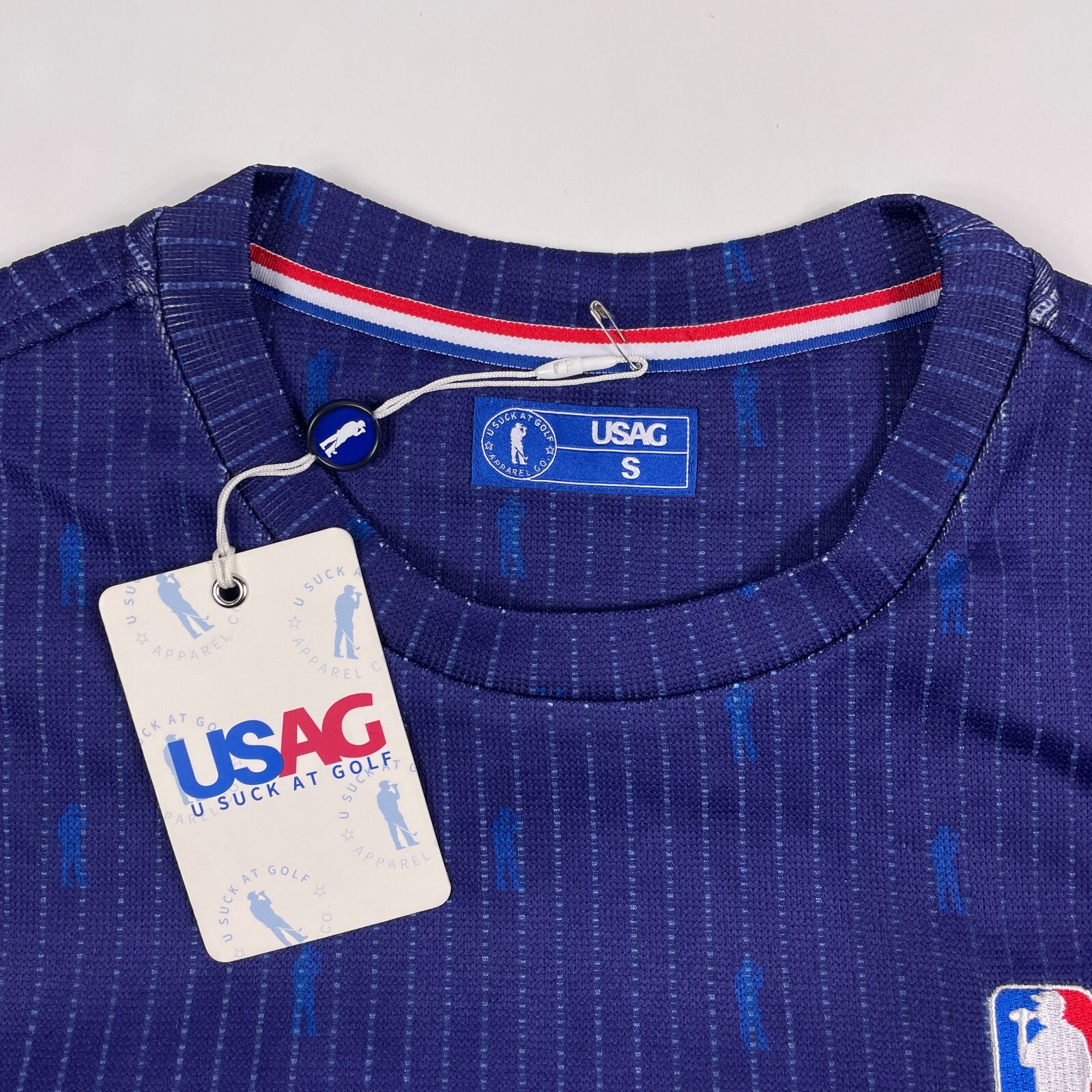 U Suck At Golf Shirt Mens Small Purple Golf Long Sleeve Crew Neck Golfing USAG